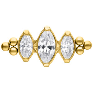 Accesorio Push Fit Crystal Drop con Bubble - Oro