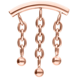 Accesorio Push Fit Hidden Helix con Cadena y Bubble - Oro Rosa