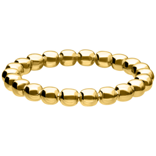 Anillo Bubble dorado de acero quirúrgico, 18.0 mm, sobre fondo blanco