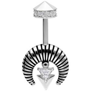 Vertical Helix Crystal Horus Barbell