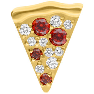 Cierre Push Fit con diseño Crystal Pizza Slice