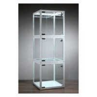 Vitrinen-Würfel mit LED-Streifenbeleuchtung