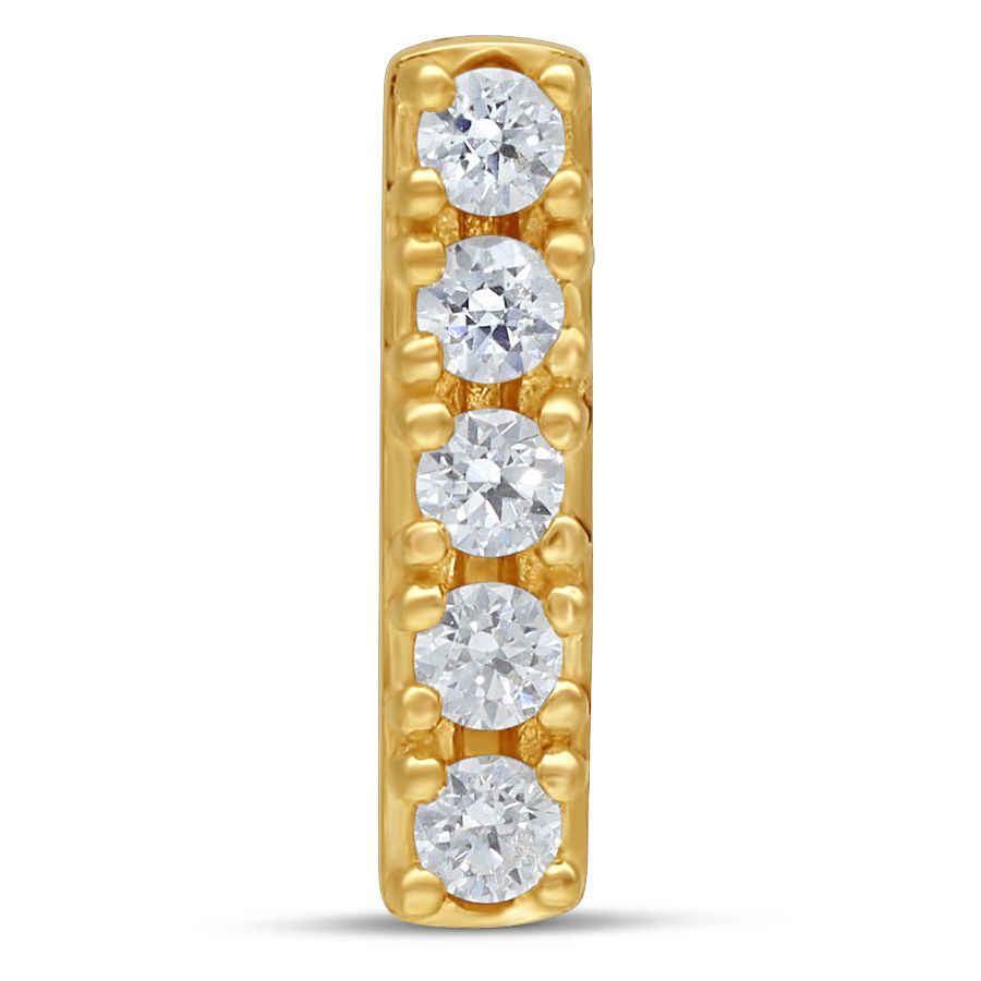 Internally Row of 5 Crystals Attachment 14k Internally Row of 5 Crystals Attachment 14k
