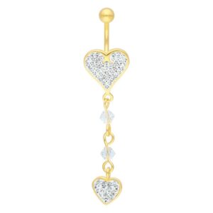 Double Heart Dangle