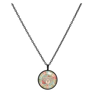Cadena Rosas de diamante Menta - Negro