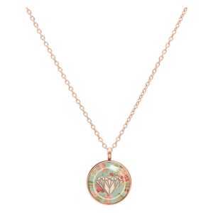 Cadena Rosas de diamante Menta - Oro Rosa