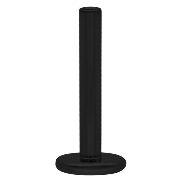 Labret de Titanio Negro con Push Fit, 1,0 mm de grosor, 5,0 mm de longitud sobre fondo blanco