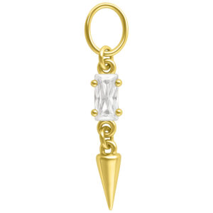 Colgante Spike Moissanit 18K