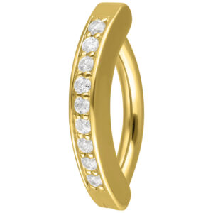 Belly Arch Clicker Crystal Moissanit 14K
