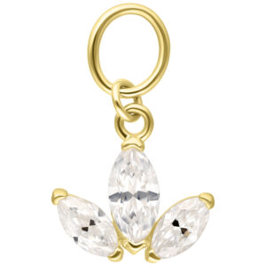 Colgante Lotus Moissanit 18K