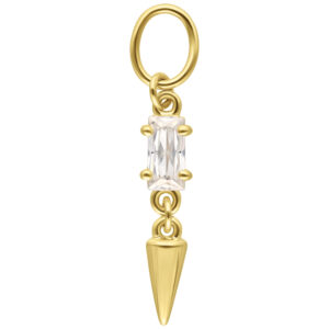 Colgante Spike Moissanit 18K