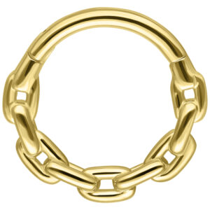 Aro con cadena oro 14K 1,2 x 10,0 mm