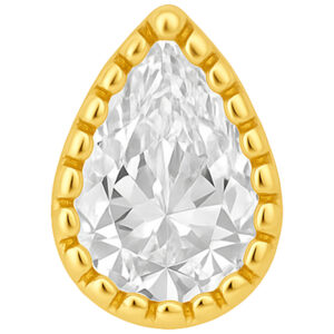 Adorno Drop de moissanita oro 14K Perfect Fit