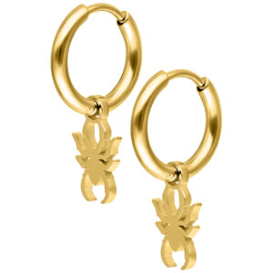 Par de Mini Spider Hoops - Oro