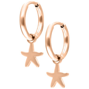 Mini Starfish Hoops Pair - Oro Rosa