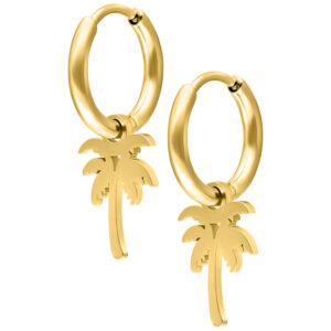 Mini Palm Hoops Pair - Oro