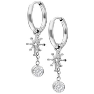 Mini Shootingstar Hoops Pair - Plata
