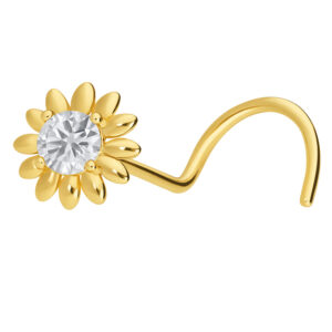 Nosestud Sunflower Moissanit 18K