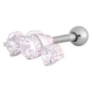 3 Crystals on Silver - Plata