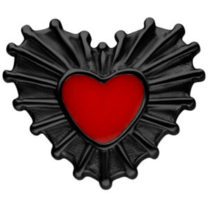 Colgante Push Fit Sacred Heart Enamel - Negro