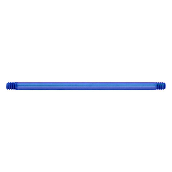 Barra de piercing recta de titanio en azul oscuro, 25mm de largo, 1,6mm de grosor