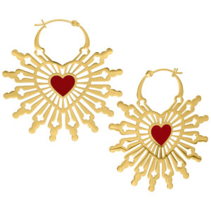 Aros Sacred Heart Pair - Oro