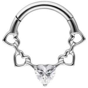 Lovely Crystal Leaf Septum Clicker