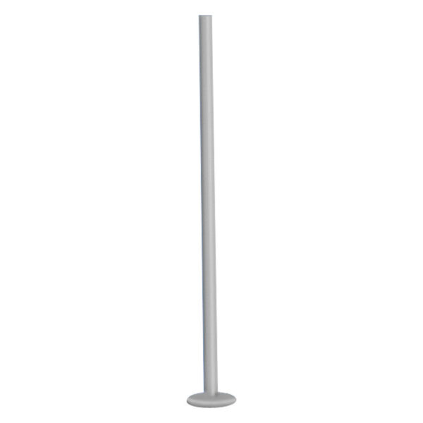 Largo barbell de Bioplast plateado con 1,6 mm de grosor y 45 mm de longitud sobre fondo blanco