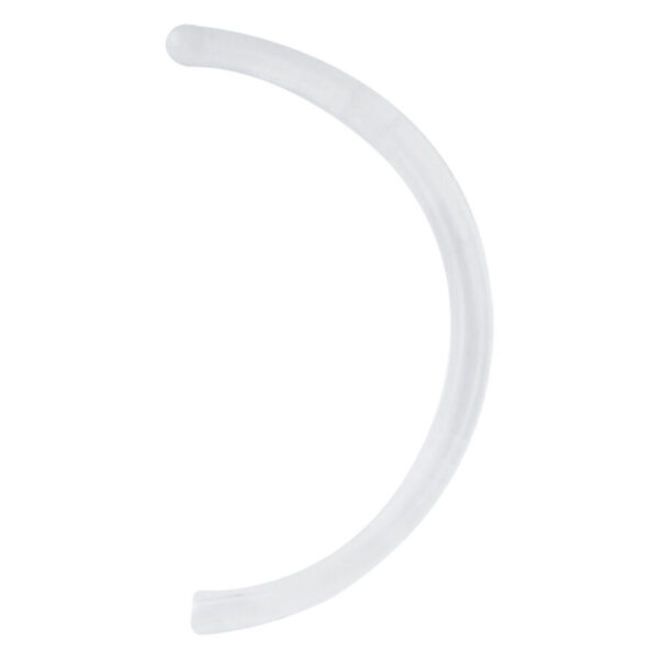 Barra transparente curva Push-Fit de Bioplast sobre fondo blanco