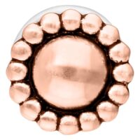 Nub Labret Push-Fit en oro rosa con diseño redondo y brillante sobre fondo blanco