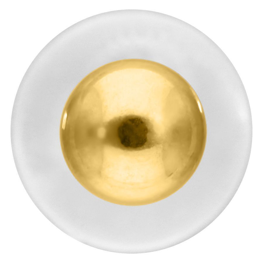 Labret Push-Fit de Bola Dorada sobre fondo blanco, 1,2 mm grosor