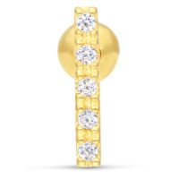 18k Earbarbell Line of Five Crystals 18k Earbarbell Line of Five Crystals