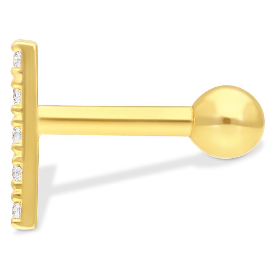 18k Earbarbell Line of Five Crystals 18k Earbarbell Line of Five Crystals