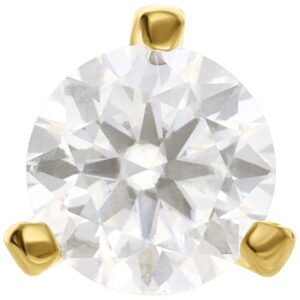 Adorno Round de moissanita oro 14K Push-Fit