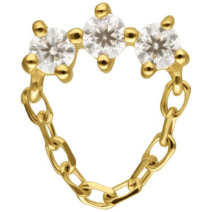 Adorno Crystal Bow con colgante de moissanita oro 14K Perfect Fit