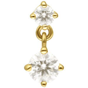 Adorno Crystal con colgante de moissanita oro 14K Perfect Fit