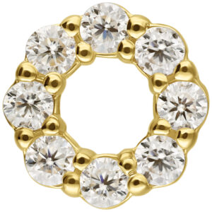 Adorno Wreath de moissanita oro 14K Perfect Fit