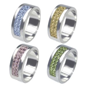 Anillo de Cristales de 2 Filas