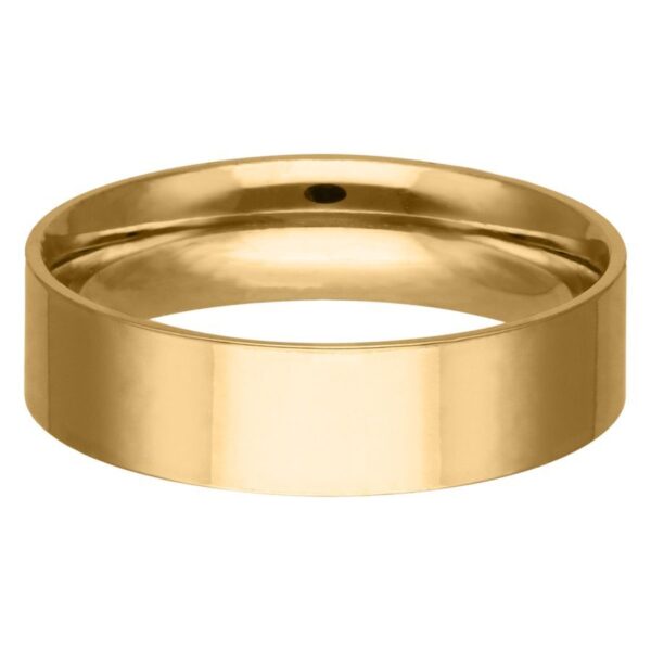 Anillo dorado, 22 mm, sobre fondo blanco