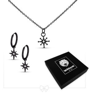 Collar Polar Star con aros – Set - Negro