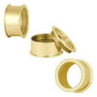 Goldener Titan Tunnel mit Innengewinde auf weißem Hintergrund