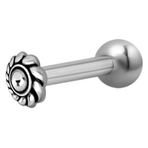 Pinwheel ear barbell - Plata
