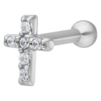 Jewelled Cross Earbarbell Jewelled Cross Earbarbell