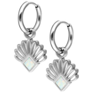 Par de aros Enamel Sacred Heart Barbed Wire