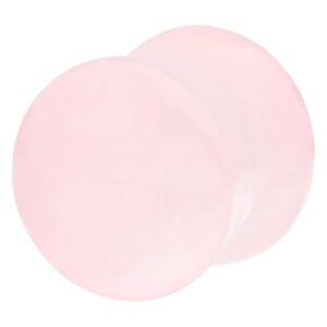 Rosa Plug aus Stein, Größe 8,0 mm, auf weißem Hintergrund