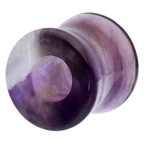 Túnel de amatista morado, 8,0 mm, sobre fondo blanco