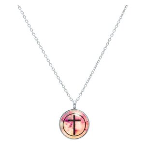 Cadena Cross Black Pink