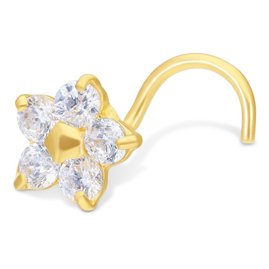 18k Crystal Flower Nosestud 18k Crystal Flower Nosestud