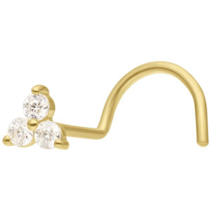 Nosestud Trinity Moissanit 18K
