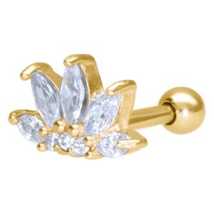 Lotus Flower Barbell - Oro